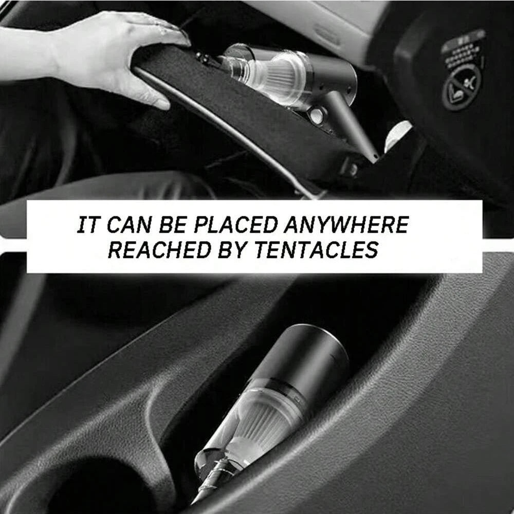 1pc120W High Power Wireless Vacuum Cleaner Dual Use for Home and Car Powerful Vacuum Cleaner Black